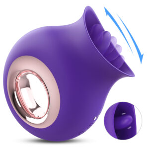 A purple clitoral stimulator with a compact, ergonomic design. The device features multiple vibration modes and is made from body-safe silicone. It is rechargeable and waterproof, perfect for solo play or adding excitement to partner play.